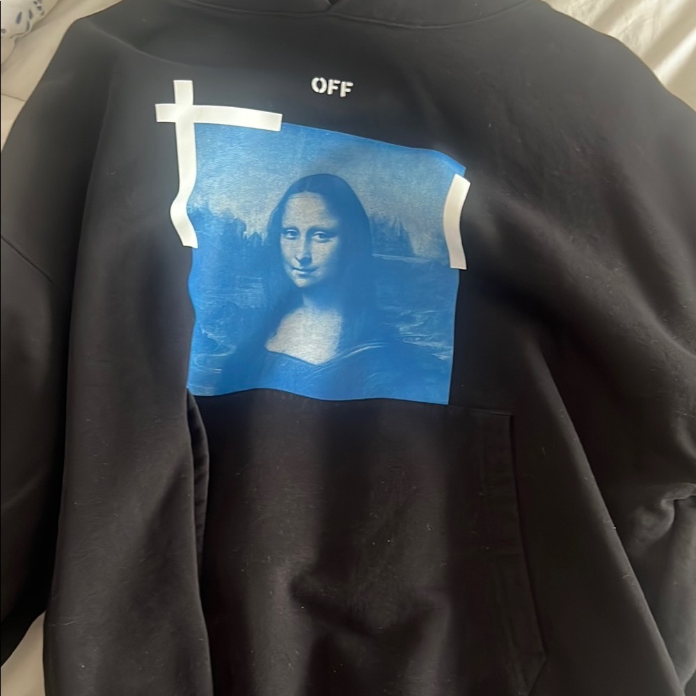 Off-White Black Garment with Blue Details